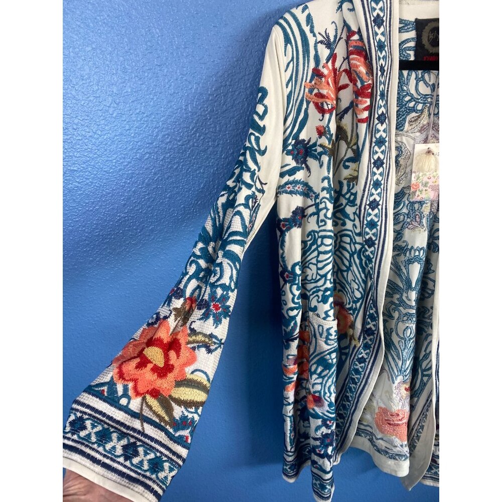 NWT Johnny Was Hooded Duster Embroidered Open Cardigan Small MSRP$540 Rare! HTF - Picture 8 of 17